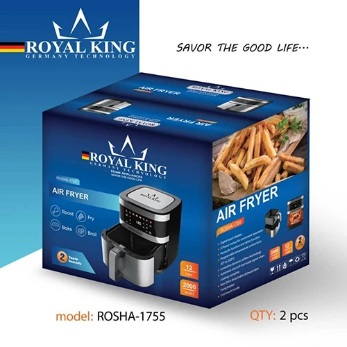 UjszI2NbbFO25nyR.webp سرخ کن بدون روغن رویال مدل ROSHA-1755 ظرفیت ۱۲ لیتر - Image 1